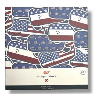 Vineyard Vines Jigsaw Puzzle 300 Pieces Patriotic Flag Whale Summer Vacation